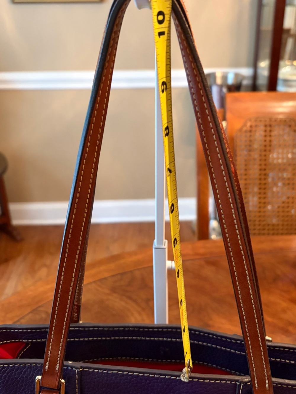 Perfectly Purple Dooney & Bourke “Lexington” Leather Tote Pebble Leather - Picture 10 of 10